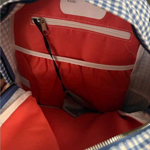 U.S. Polo Assn. Blue and White Checkered Lunch Bag - Picture 4 of 5